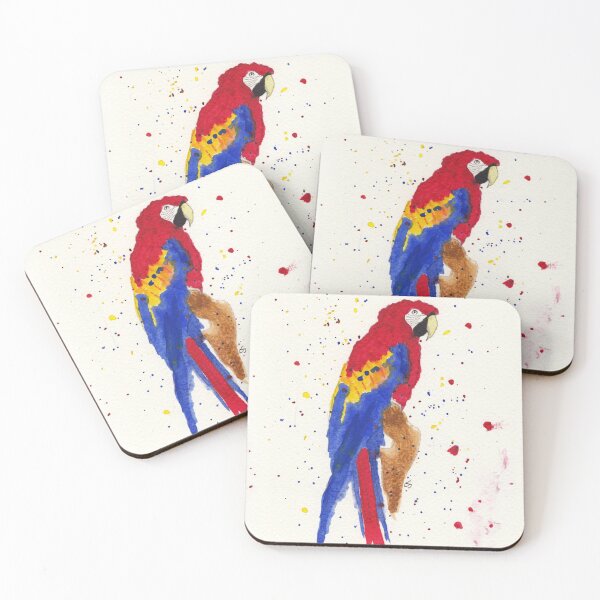 Item preview, Red and Blue Macaw 1 designed and sold by The Elderberry Blossom.