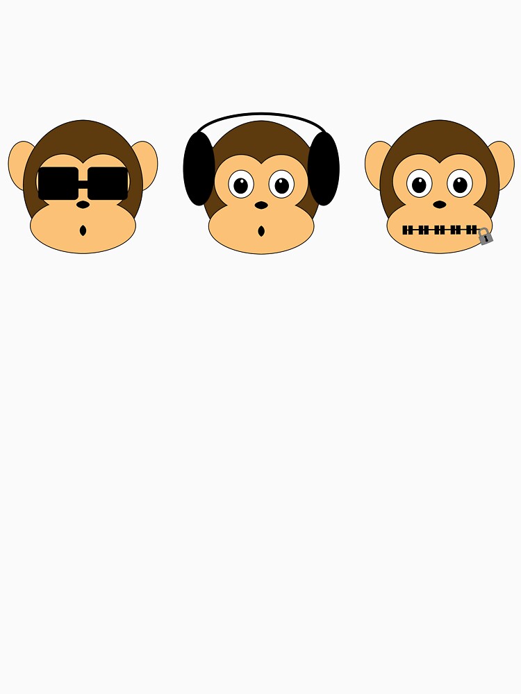 3 monkeys t shirt