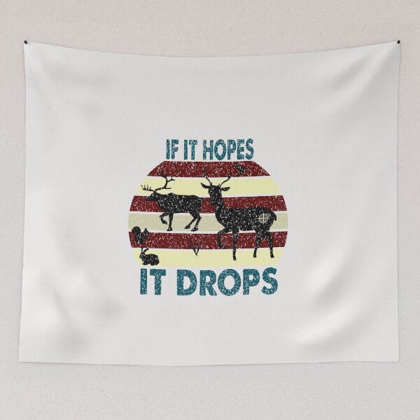 Item preview,  It Hopes It Dropes, Vintage Deer Hunter Patriotic, For Young & Adults Tee Gift, Father's Day for Dad, Mother's Day for Mom, Birthday, christmas, designed and sold by Rassitni.