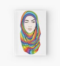 Rainbow hijab Hardcover Journal