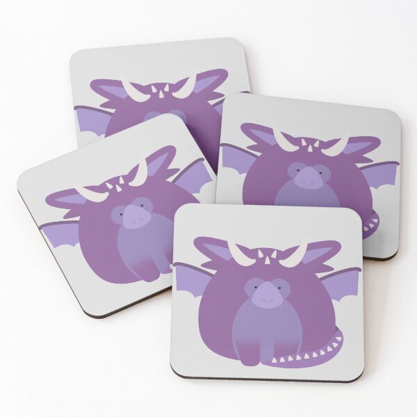 Item preview, purple dragon round friend designed and sold by peachypanda.