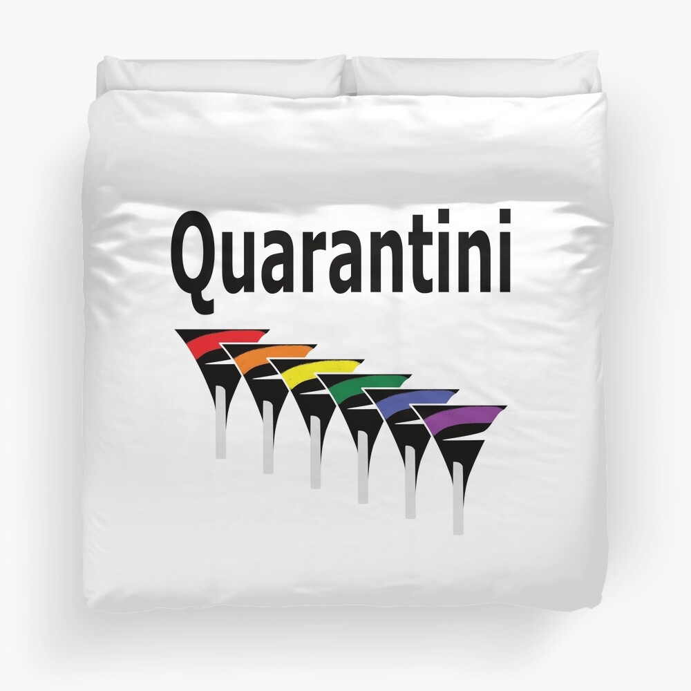 LGBT Quarantini Duvet Cover
