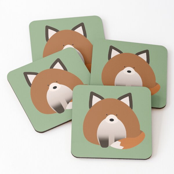 Item preview, cute fox round friend designed and sold by peachypanda.