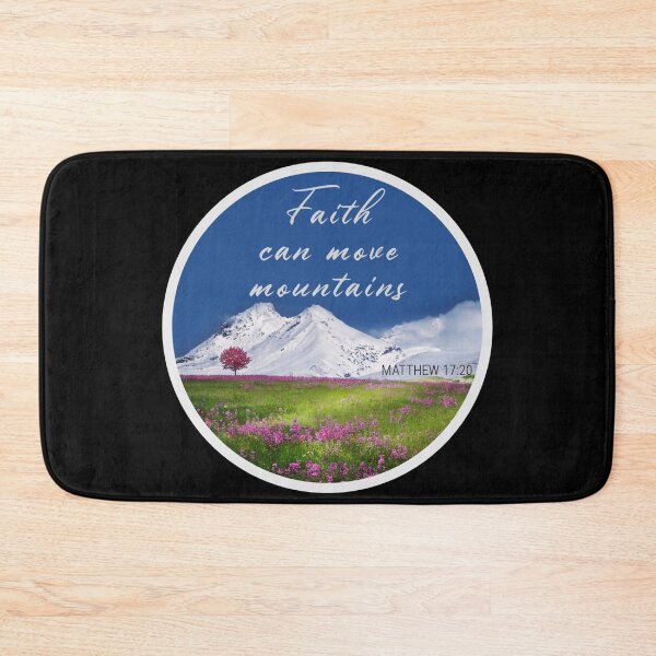 Item preview, Faith Can Move Mountains, Matthew 17:20 - Bible Verse designed and sold by TheKingdomAttic.