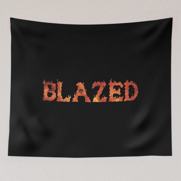 Item preview, Blazed - Fire Typography- Marijuana Leaf - Cannabis THC Weed Pot Stoner designed and sold by YomeHayin.