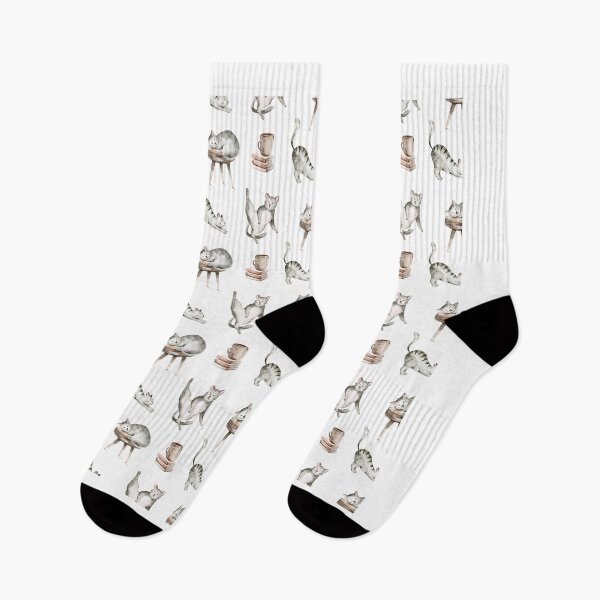 Item preview, Kitty Cat Yoga Pattern in White designed and sold by UTMstore.