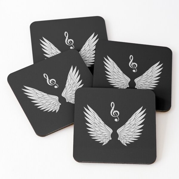 Item preview,   Grey music symbol wings designed and sold by EmotionArt.