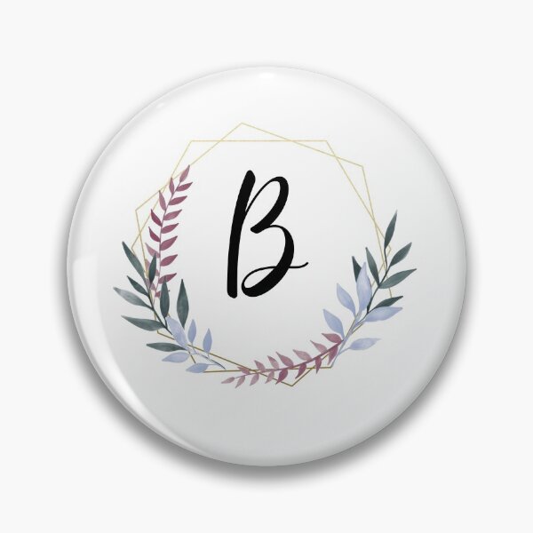 Item preview, Delicate gold frame monogram and colorful laurels letter B designed and sold by JustSeasons.