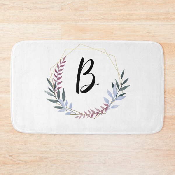 Item preview, Delicate gold frame monogram and colorful laurels letter B designed and sold by JustSeasons.