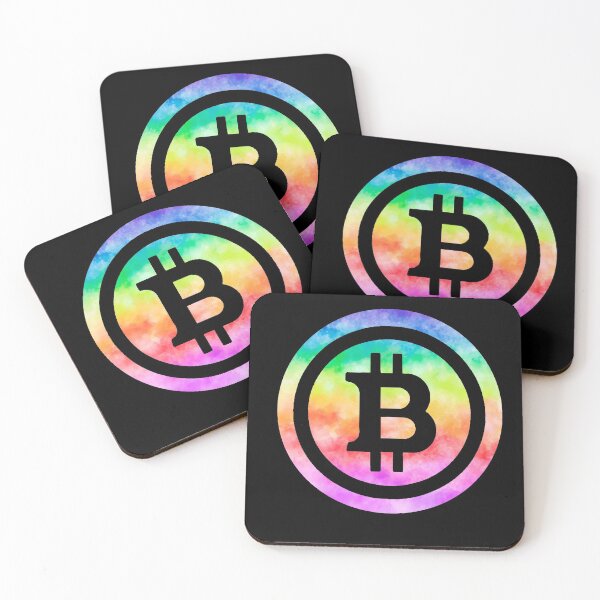 Item preview, Bitcoin (BTC) Rainbow Tie Dye Art Logo designed and sold by issaapparel.