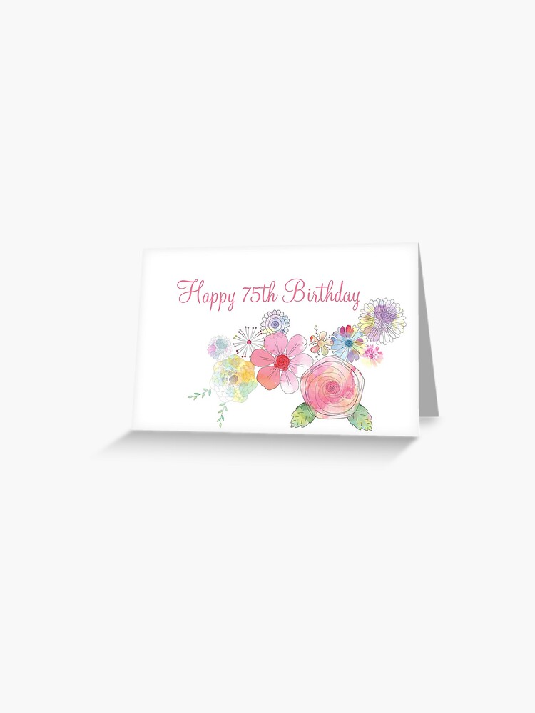happy-75th-birthday-greeting-card-for-sale-by-obyd-redbubble for Free Printable 75th Birthday Cards Happy 75th Birthday