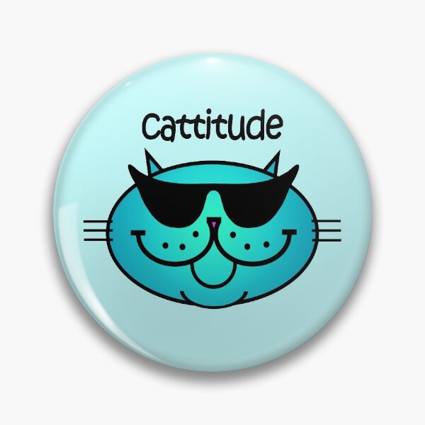 Item preview, CATTITUDE 2 - moody blue designed and sold by RawSunArt.