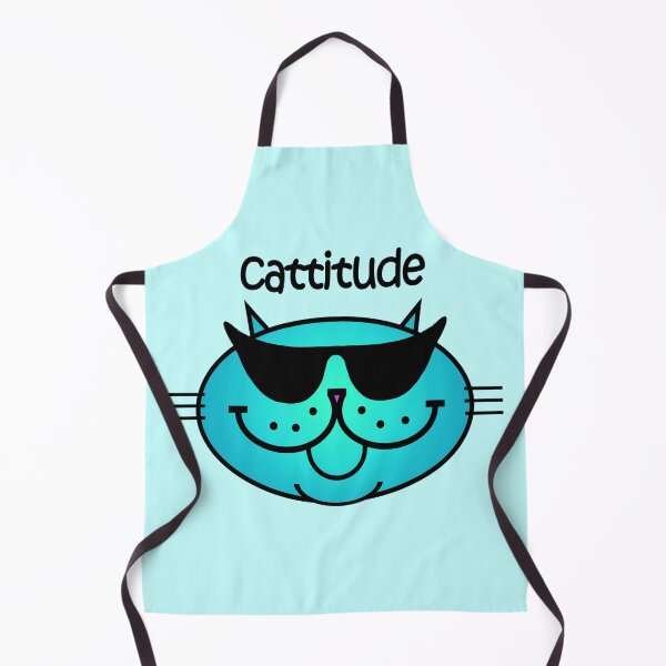 Item preview, CATTITUDE 2 - moody blue designed and sold by RawSunArt.