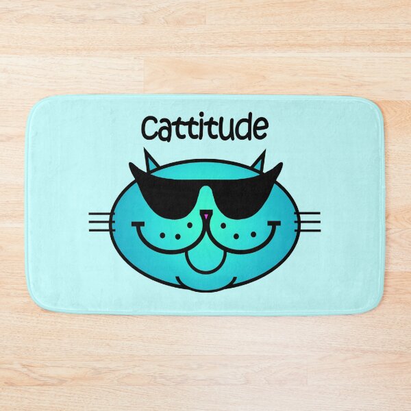 Item preview, CATTITUDE 2 - moody blue designed and sold by RawSunArt.