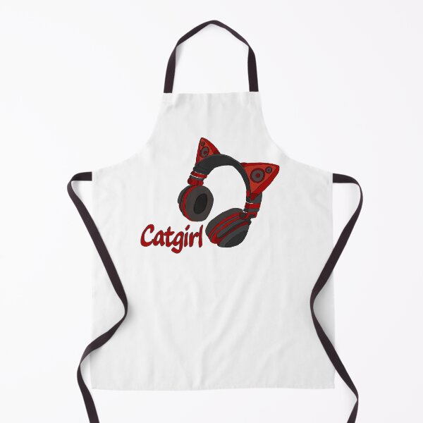 Item preview, Red and black cat girl headphones designed and sold by FudogDoodles.