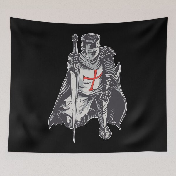 Item preview, Knight Templar Crusader American Flag, Crusader Warrior Cross designed and sold by . JustBeUnique ..