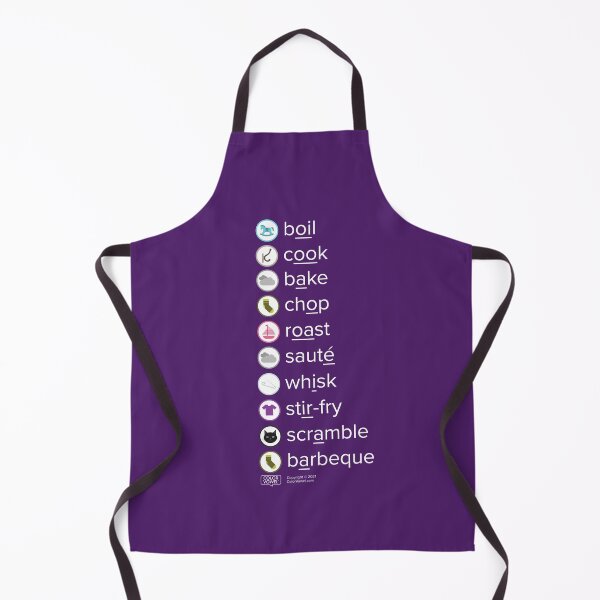 Let's WOODEN HOOK cook! in Eggplant Apron