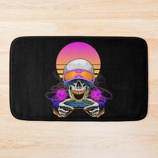 Item preview, Retro Synthwave Theme Gamer Skull Design for Gamers designed and sold by AZINAS-Designs.