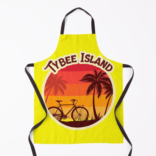 Item preview, Tybee Island Sunshine in a Beach with a Lonely Palm Tree and Bicycle T-shirt designed and sold by AbsurdStore.