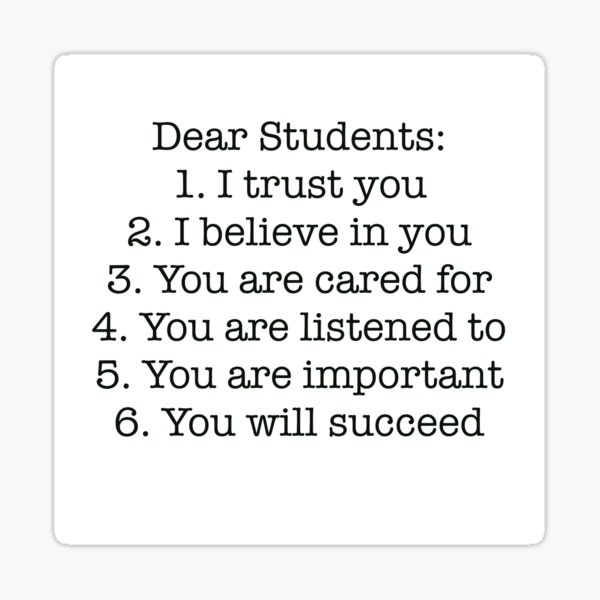 Item preview, Dear students:  designed and sold by JessicaTukaj.