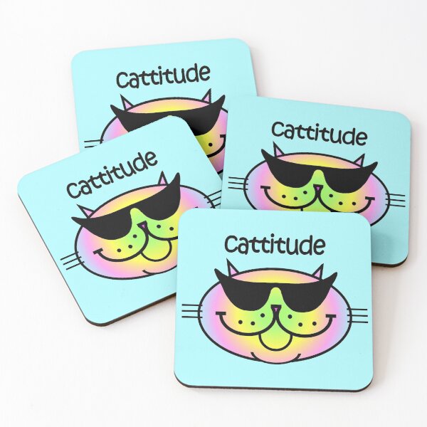 Item preview, CATTITUDE 2 - Pastel Rainbow designed and sold by RawSunArt.