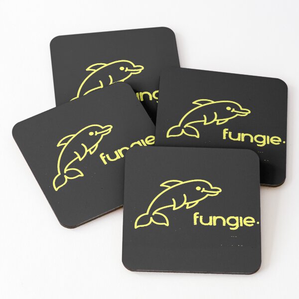 Item preview, fungie  the dolphin klub yellow on black  designed and sold by Flirt-Teez.