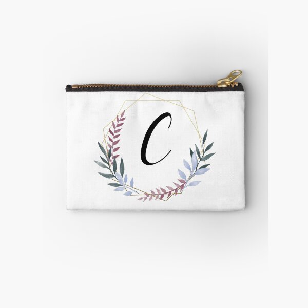 Item preview, Delicate gold frame monogram and colorful laurels letter C designed and sold by JustSeasons.