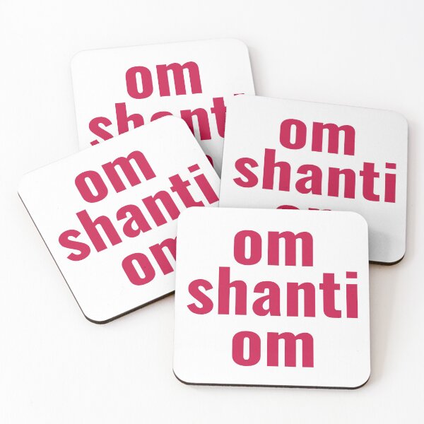 Item preview, om shanti om in pink designed and sold by wordznart.