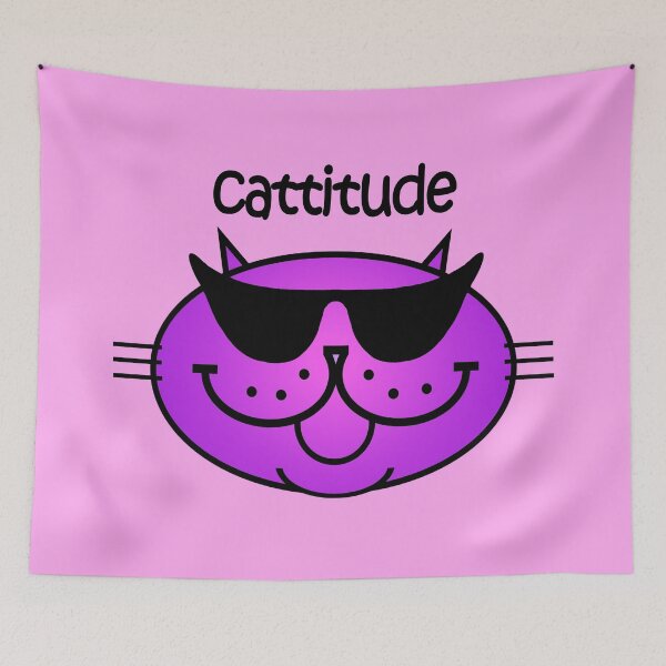 Item preview, CATTITUDE 2 - purrple designed and sold by RawSunArt.