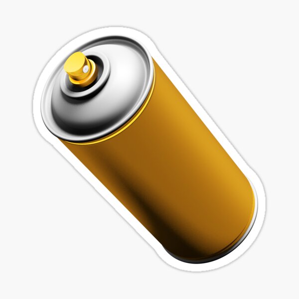 Golden Spray Can Pattern Sticker
