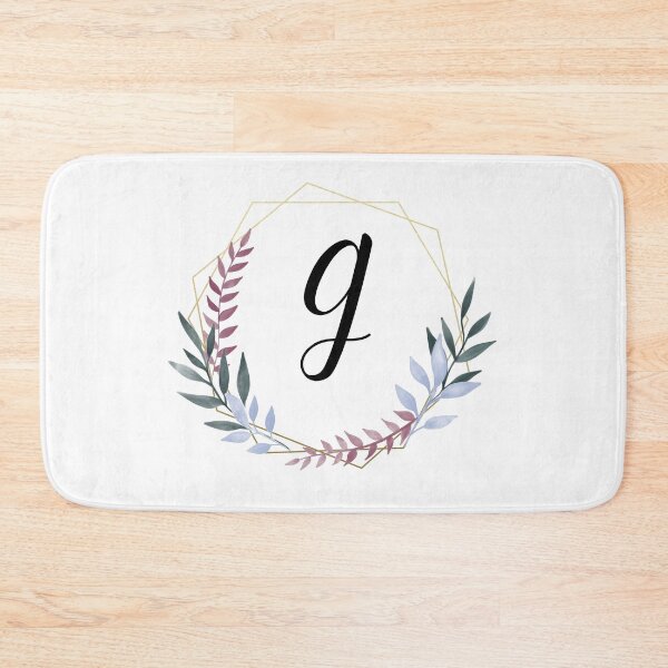Item preview, Delicate gold frame monogram and colorful laurels letter G designed and sold by JustSeasons.
