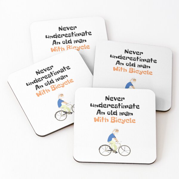 Item preview,  Never underestimate an old man with bicycle  . designed and sold by Hab2.