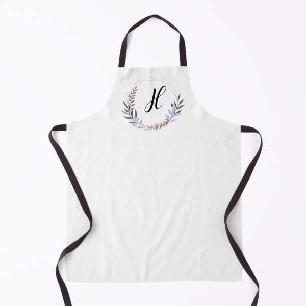 Item preview, Delicate gold frame monogram and colorful laurels letter H designed and sold by JustSeasons.
