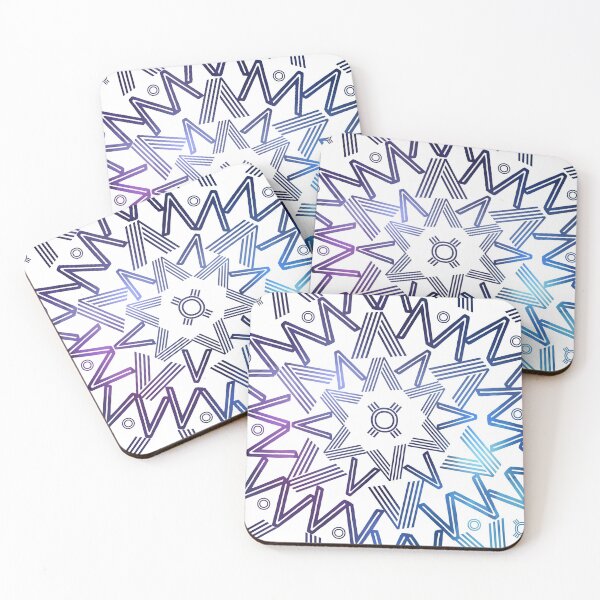 Item preview, Blue And Purple Spikes Mandala  designed and sold by Designs By YL.