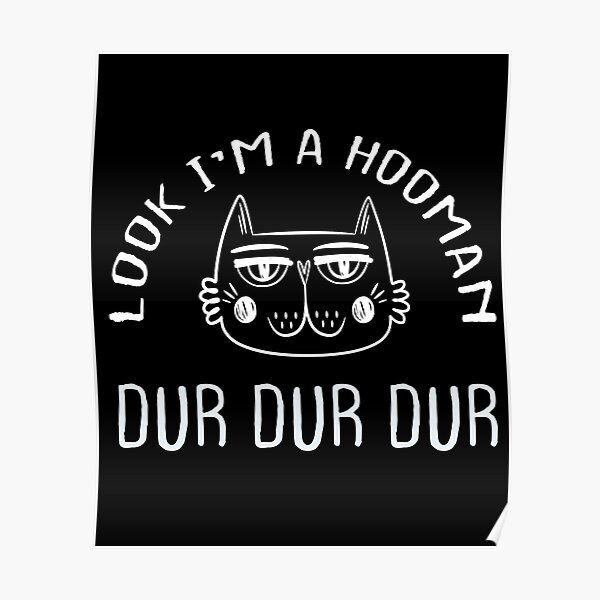 Look Im A Hooman Funny Cat Lover Poster For Sale By Mona S Art Redbubble 0937