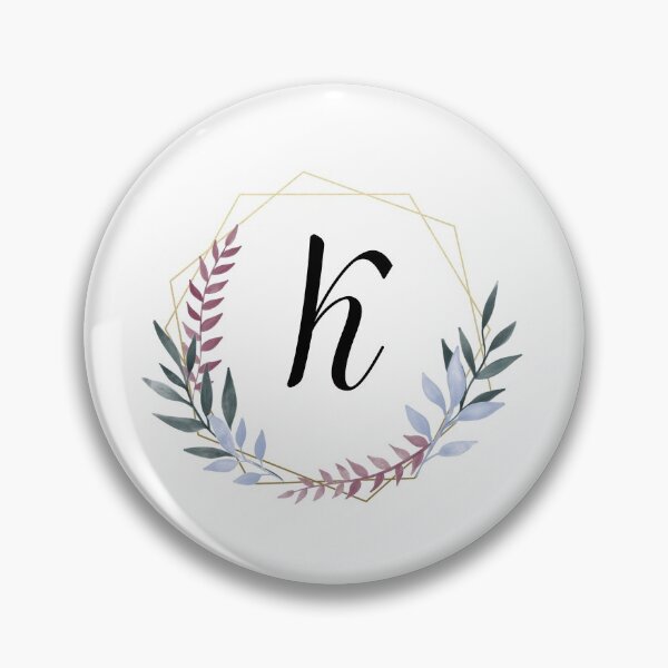Item preview, Delicate gold frame monogram and colorful laurels letter K designed and sold by JustSeasons.