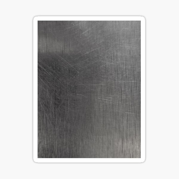 Scratched Steel Sticker
