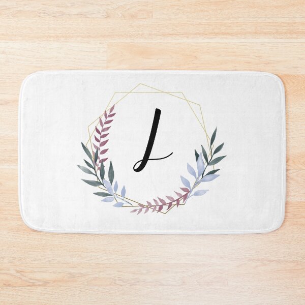 Item preview, Delicate gold frame monogram and colorful laurels letter L designed and sold by JustSeasons.