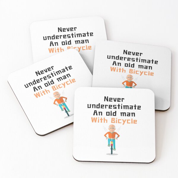 Item preview, Never underestimate old man with bicycle  . designed and sold by Hab2.