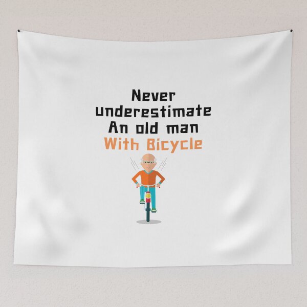 Item preview, Never underestimate old man with bicycle  . designed and sold by Hab2.