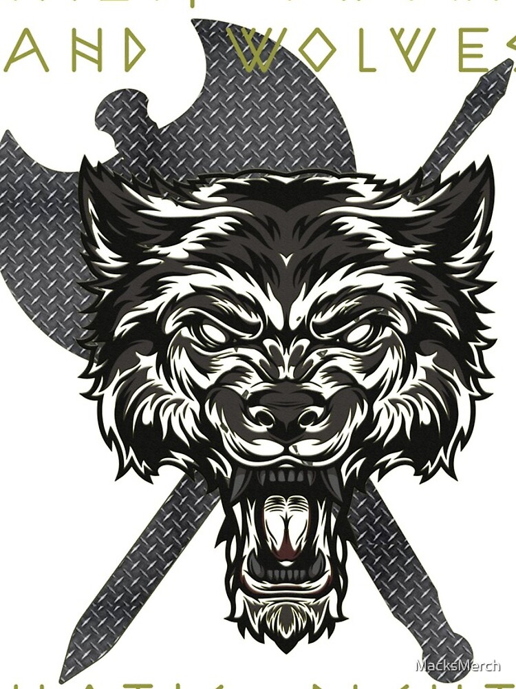 Thumbnail 4 of 4, iPhone Case, Axes Swords and Wolves  designed and sold by MacksMerch.