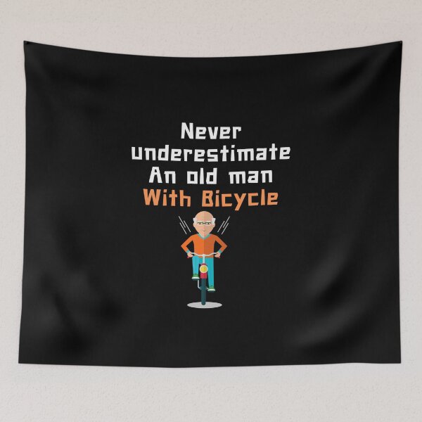 Item preview, Copy of Never underestimate old man with bicycle  . designed and sold by Hab2.