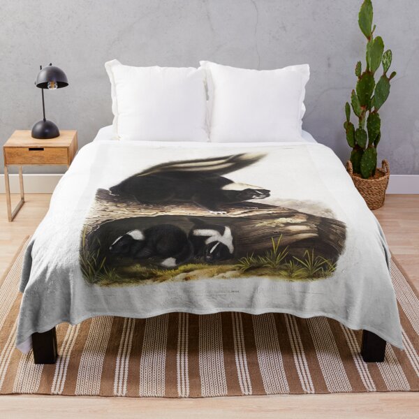 Item preview, John James Audubon Wild Skunk Vintage Illustration designed and sold by EarthArtDesigns.