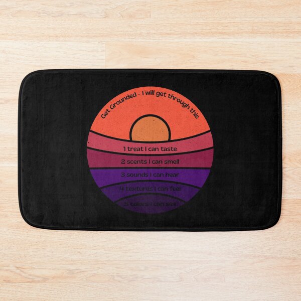 Item preview, Overwhelmed, stop and ground. Mindfulness using the five senses, grounding technique. You will get through this, you are worthy and deserving of care. designed and sold by Orianah.