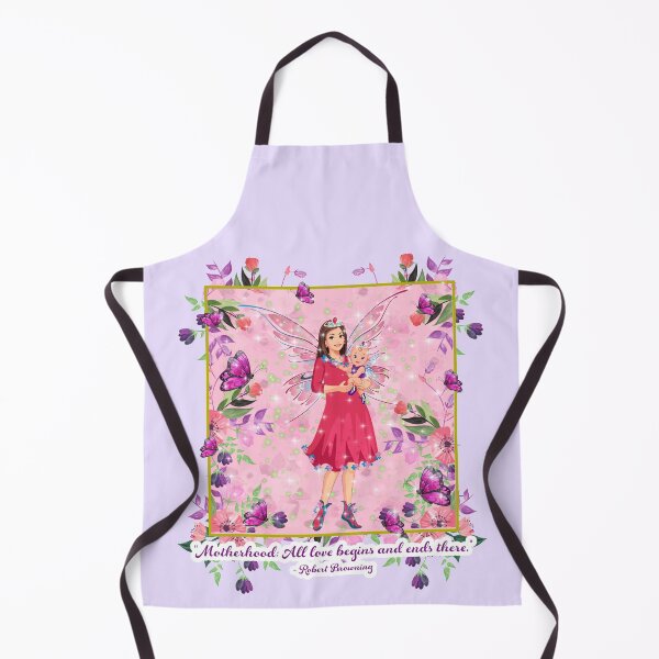 Artikelvorschau, Mariane die Muttertagsfee ~ Pink Background and Floral Border ™ entworfen und verkauft von TeelieTurner.
