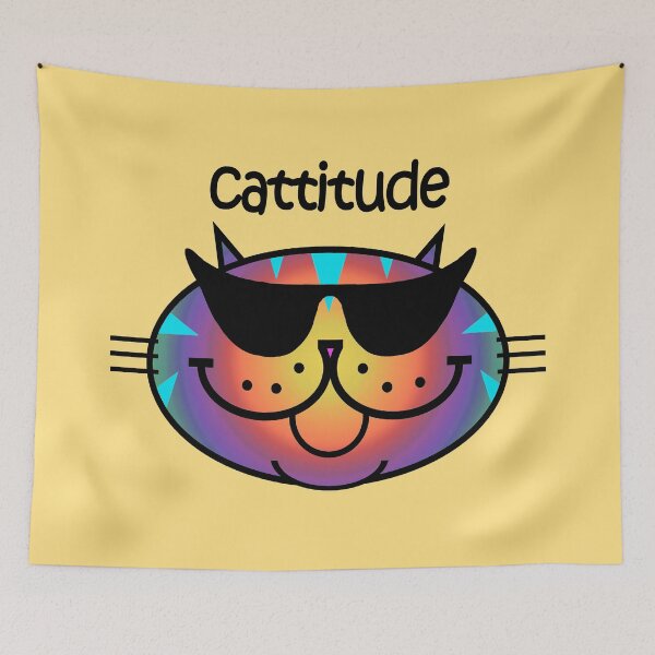 Item preview, CATTITUDE 2 - Rainbow Stripe designed and sold by RawSunArt.