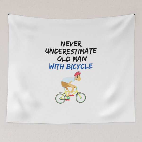Item preview, Never underestimate old man with bicycle. designed and sold by Hab2.