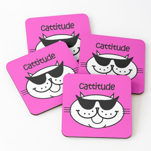 Item preview, CATTITUDE 2 - Frosty White designed and sold by RawSunArt.