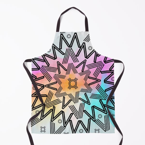 Item preview, Pastel Rainbow Watercolor Tie Dye Spikes Mandala designed and sold by Designs By YL.