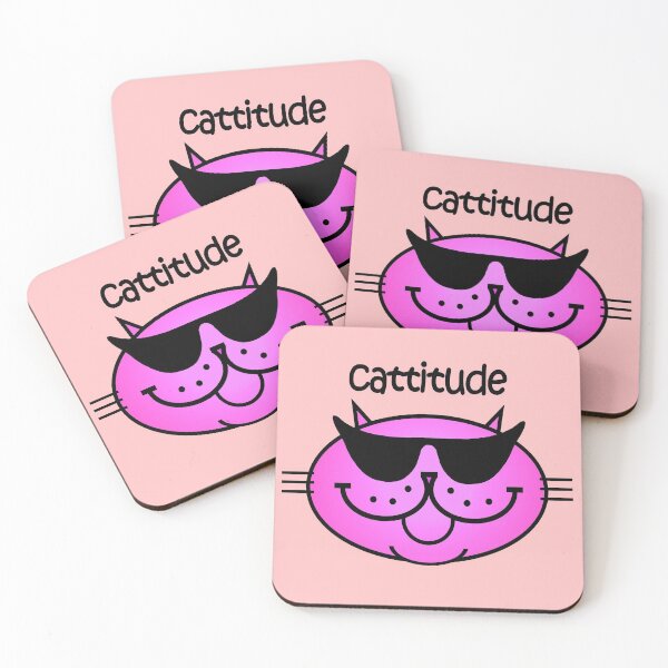 Item preview, CATTITUDE 2 - purrfect pink designed and sold by RawSunArt.